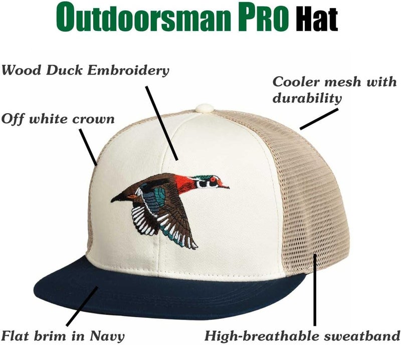 EDTREK Outdoorsman Pro Trucker Breathable Mesh Performance Cap - Flat Brim Snapback Hat - Image 5